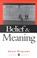 Cover of: Belief and meaning