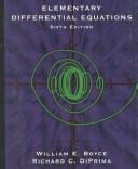 Cover of: Elementary Differential Equations, 6th Edition by William E. Boyce, Richard C. Diprima