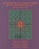 Cover of: Differential Equations with Mathematica: Revised for Mathematica (3.0, 2nd Edition)