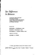Cover of: Sex differences in behavior: a conference.