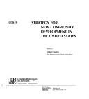 Cover of: Strategy for new community development in the United States.