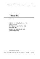 Thiamine by United States-Japan Seminar on Thiamine Monterey, Calif. 1974.