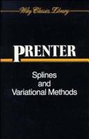 Cover of: Splines and Variational Methods (Wiley Classics Library)