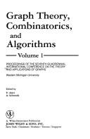 Cover of: Graph Theory, Combinatorics, and Algorithms, 2 Volume Set
