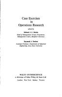 Cover of: Case exercises in operations research