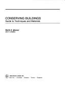 Conserving buildings by Martin E. Weaver, Frank G. Matero
