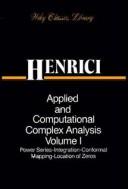 Cover of: Applied and Computational Complex Analysis, 3 Volume Set (Wiley Classics Library) by Peter Henrici