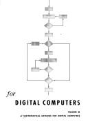 Cover of: Mathematical methods for digital computers