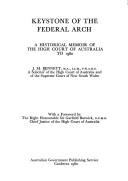 Cover of: Keystone of the federal arch: a historical memoir of the High Court of Australia to 1980