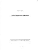 Cover of: Canada's Productivity Performance
