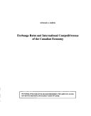 Cover of: Exchange rates and international competitiveness of the Canadian economy