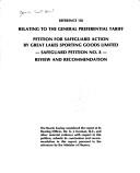 Cover of: Reference 158 relating to the General Preferential Tariff by Canada. Tariff Board.