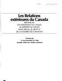 Cover of: Canada's international relations: response of the government of Canada to the report of the Special Joint Committee of the Senate and the House of Commons