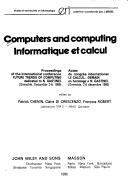 Cover of: Computers and computing by edited by Patrick Chenin, Claire di Crescenzo, François Robert.