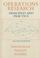 Cover of: Operations Research