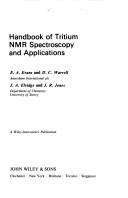 Cover of: Handbook of tritium NMR spectroscopy and applications