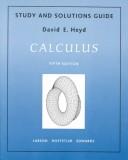 Cover of: Study and solutions guide for Calculus, 5th edition by Larson, Hostetler and Edwards