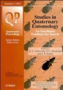 Cover of: Studies in Quaternary entomology by edited by A.C. Ashworth, P.C. Buckland, and J.P. Sadler.