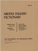 Cover of: Middle English Dictionary (Volume S.1)