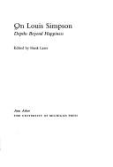 Cover of: On Louis Simpson: Depths Beyond Happiness (Under Discussion)