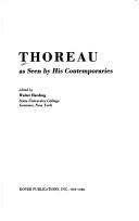 Cover of: Thoreau as seen by his contemporaries | 