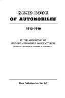 Cover of: Hand book of automobiles, 1915-1916.