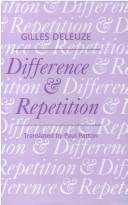 Cover of: Difference and Repetition (Athlone Contemporary European Thinkers) by Gilles Deleuze