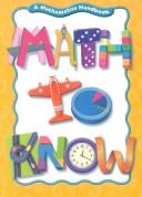 Cover of: Math to Know by 