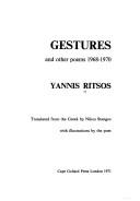 Cover of: Gestures, and other poems, 1968-1970