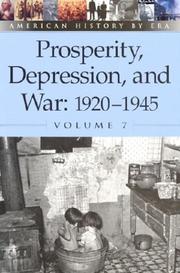 Cover of: American History by Era - Prosperity, Depression, and War by Laura K. Egendorf, Laura K. Egendorf