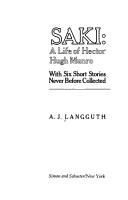 Cover of: Saki, a life of Hector Hugh Munro by A. J. Langguth