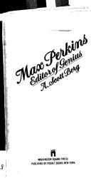 Cover of: Max Perkins by A. Scott Berg