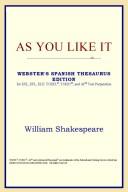 Cover of: As You Like It (Webster's Spanish Thesaurus Edition) by ICON Reference