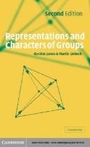 Cover of: Representations and Characters of Groups