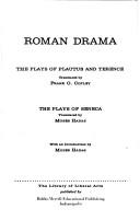 Cover of: Roman Drama the Plays of Plautus and Terence