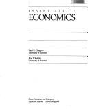 Cover of: Essentials of economics | Paul R. Gregory