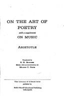 Cover of: On the art of poetry  by Milton Charles Nahm, Samuel Henry Butcher, Aristotle