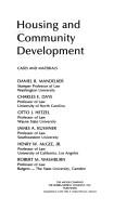Cover of: Housing and community development | 