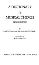 Cover of: A dictionary of musical themes