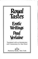 Cover of: Royal tastes by Paul Verlaine