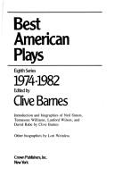 Cover of: BEST AMERICAN PLAYS 8TH SER 19 (Best American Plays) by John Gassner