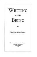 Writing and Being by Nadine Gordimer