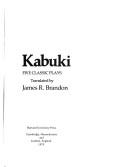 Cover of: Kabuki: five classic plays