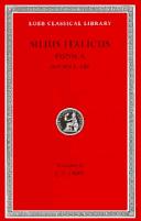 Cover of: Silius Italicus: Punica, Volume I, Books 1-8 (Loeb Classical Library No. 277)