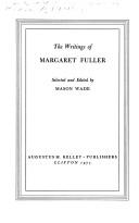 Cover of: The writings of Margaret Fuller