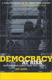 Cover of: Democracy at Risk: Rescuing Main Street from Wall Street