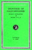 Cover of: Dionysius of Halicarnassus by Dionysius of Halicarnassus, Dionysius of Halicarnassus