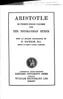 Cover of: The Nicomachean ethics by Aristotle