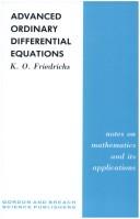 Cover of: Lectures on advanced ordinary differential equations