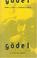 Cover of: Gödel